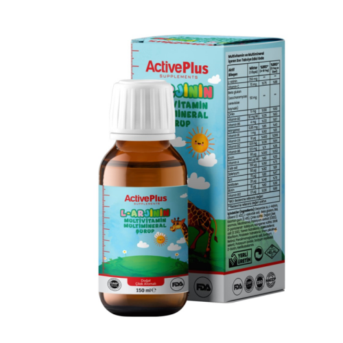 Active Plus L Arjinin Multivitamin Mineral Sıvı İçeren Takviye Edici Gıda 150 ml - Active Plus