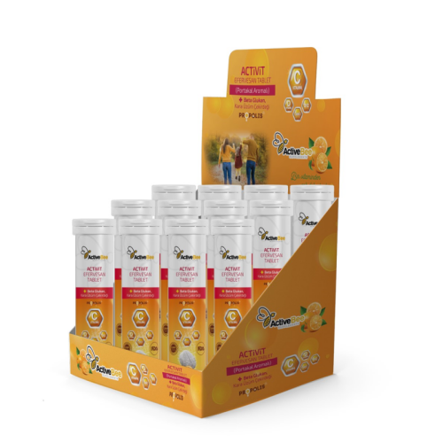 ActivePlus Activit 20 Efervesan Tablet Takviye Edici Gıda 12li Stand - 1