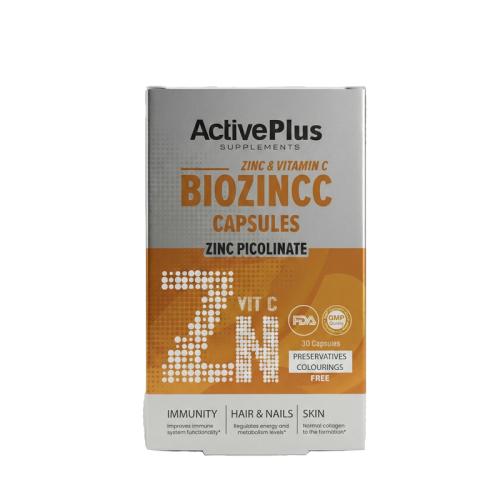 ActivePlus Biozincc Capsules Takviye Edici Gıda 30 Kapsül - Active Plus