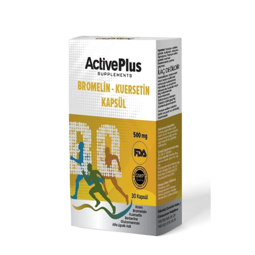 ActivePlus Bromelain Kuersetin İçeren Takviye Edici Gıda 30 Kapsül - 1