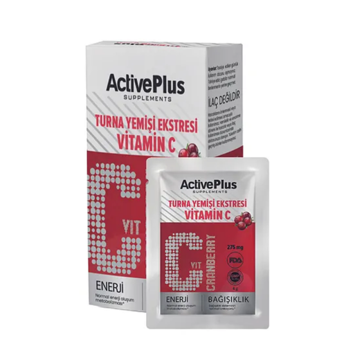ActivePlus Cranberry Vitamin C İçeren Takviye Edici Gıda 10 Toz Saşe - Active Plus