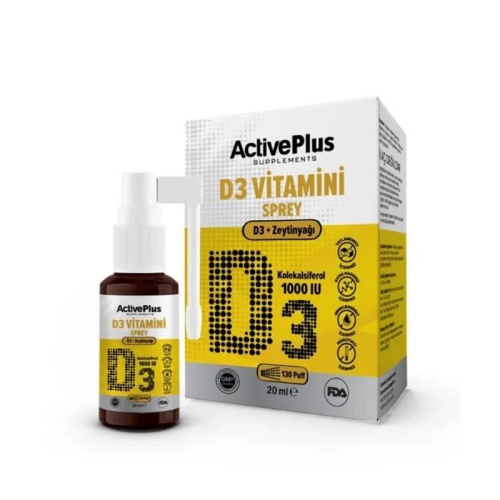 ActivePlus D3-1000IU Sprey Takviye Edici Gıda 20 ml - 1