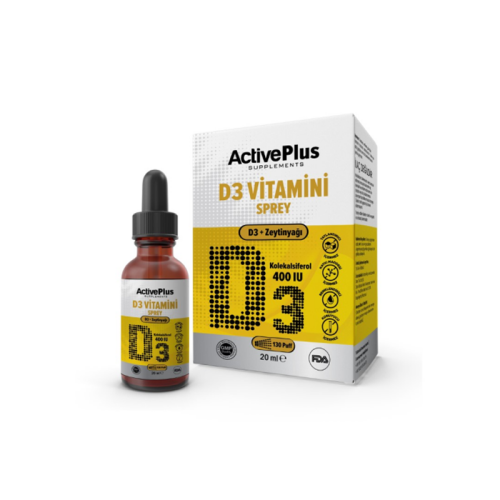 ActivePlus D3-400IU Sprey Takviye Edici Gıda 20 ml - 1