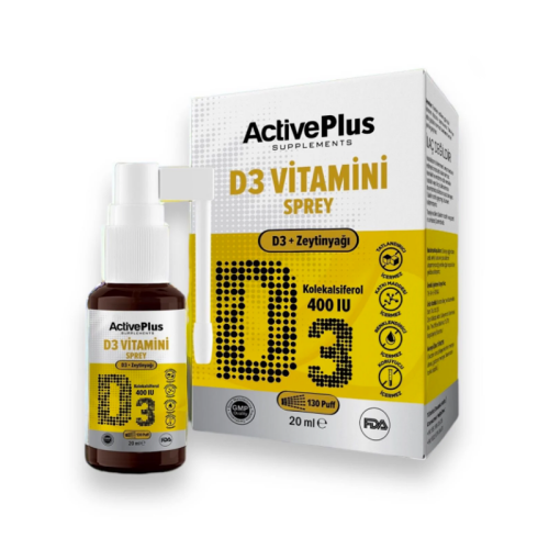 ActivePlus D3-400IU Sprey Takviye Edici Gıda 20 ml - Active Plus