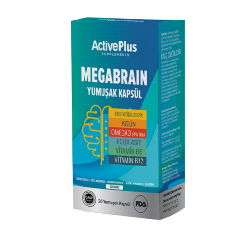 ActivePlus Megabrain Takviye Edici Gıda 30 Yumuşak Kapsül - 1
