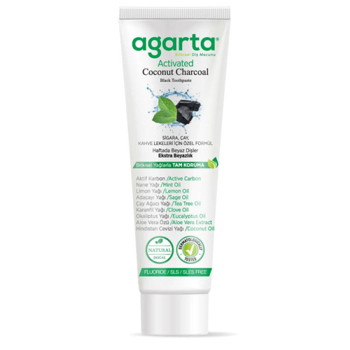 Agarta Doğal Aktif Karbonlu Diş Macunu 100 ml - Agarta