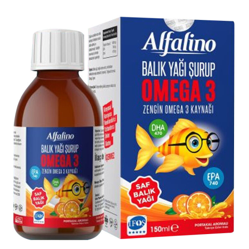 Alfalino Omega 3 Balık Yağı Şurup 150 ml - Edis Pharma