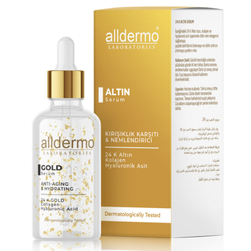 Alldermo Kırışıklık Karşıtı ve Nemlendirici Altın Serum 30 ml - Alldermo