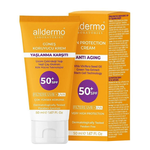 Alldermo Yaşlanma Karşıtı Güneş Koruyucu Krem Spf50+ 50 ml - Alldermo