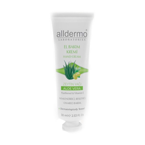 Alldermo Zeytinyağlı ve Aloe Veralı El Bakım Kremi 30 ml - 1