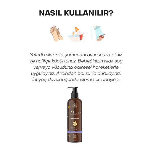 Alls Biocosmetics Organik Lavantalı Bebek Şampuanı 350 ml - 7
