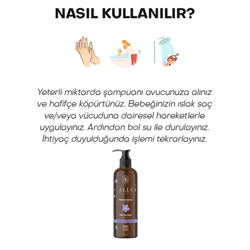 Alls Biocosmetics Organik Lavantalı Bebek Şampuanı 350 ml - 12
