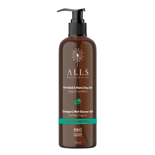 Alls Biocosmetics Organik Portakal ve Nane Duş Jeli 350 ml - Alls Biocosmetics