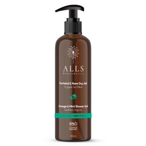 Alls Biocosmetics Organik Portakal ve Nane Duş Jeli 350 ml - Alls Biocosmetics