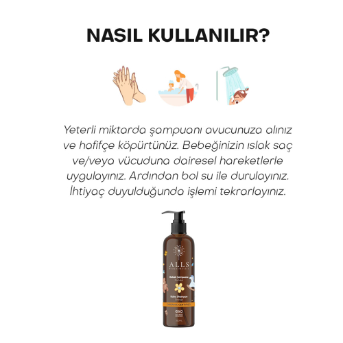 Alls Biocosmetics Organik Portakallı Bebek Şampuanı 350 ml (Promosyon Ürünü) - 5