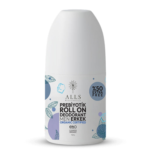 Alls Biocosmetics Organik Prebiyotik Roll on Deodorant 75 ml - Erkekler İçin - Alls Biocosmetics