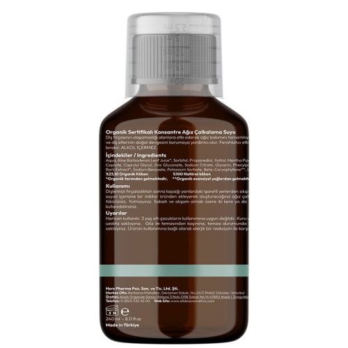 Alls Biocosmetics Organik Sertifikalı Konsantre Ağız Çalkalama Suyu 240 ml - 8