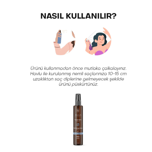 Alls Biocosmetics Organik Prebiyotik Kolay Tarama Saç Açıcı Sprey 140 ml - 5