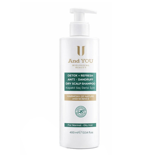 And You Detox Refresh Tuzsuz Kepek Karşıtı Şampuan – Tüm Saç Tipleri İçin Arındırıcı Bakım 400 ml - And You