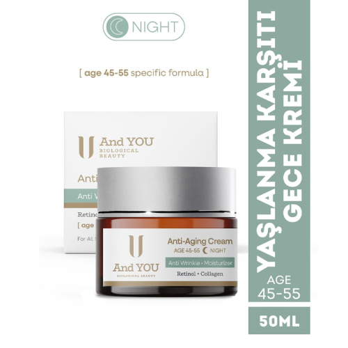 And You Yaşlanma Karşıtı Gece Kremi 50 ml 45-55 Yoğun Bakım - 2
