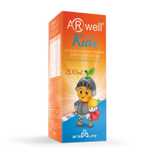 Arwell Kids Beta Glukan-Vitaminler ve Mineraller İçeren Sıvı Takviye Edici Gıda 200 ml - 1