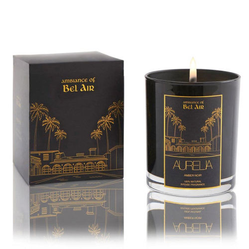 Aurelia Geneve Amber Noir Kokulu Mum 180 gr -Siyah - 2