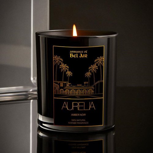 Aurelia Geneve Amber Noir Kokulu Mum 180 gr -Siyah - 3