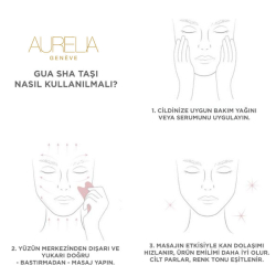 Aurelia Geneve Kare Şekilli Gua Sha Taşı - Pembe Kuvars - 5