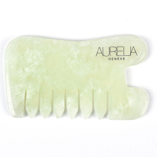 Aurelia Geneve Tarak Şekilli Gua Sha Masaj Taşı - Yeşim - 1