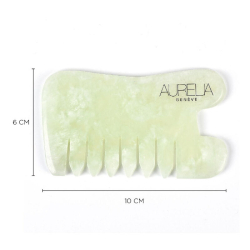 Aurelia Geneve Tarak Şekilli Gua Sha Masaj Taşı - Yeşim - 2