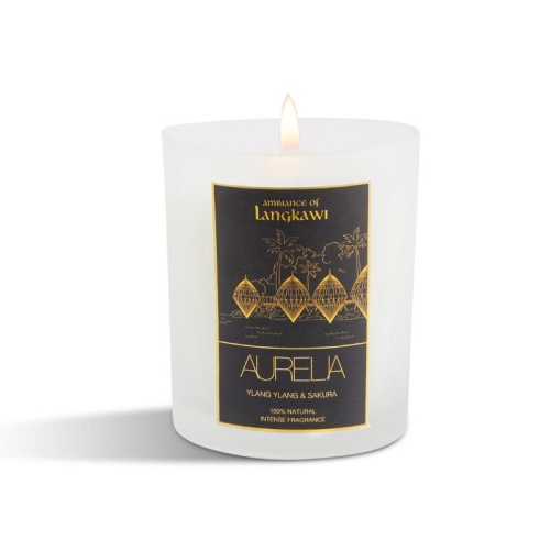 Aurelia Geneve Ylang lang ve Sakura Çiçeği Kokulu Mum 180 gr -Transparan - Aurelia Geneve