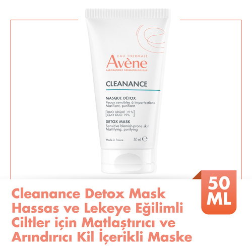 Avene Cleanance Yağlı ve Akneye Eğilimli Ciltler için Matlaştırıcı ve Arındırıcı Kil Maskesi 50 ml - Avene