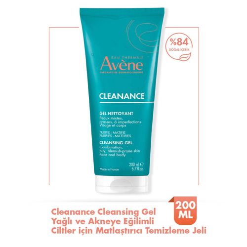 Avene Cleanance Yağlı ve Akneye Eğilimli Ciltler için Matlaştırıcı Yüz Temizleme Jeli 200 ml - Avene