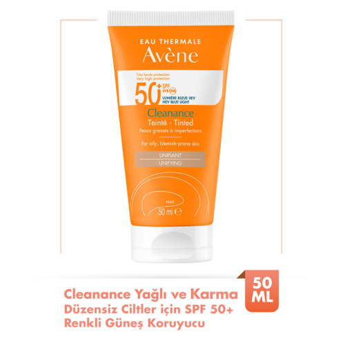 Avene Cleanance SPF 50+ Yağlı ve Akneye Eğilimli Ciltler İçin Renkli Güneş Kremi 50 ml - 2