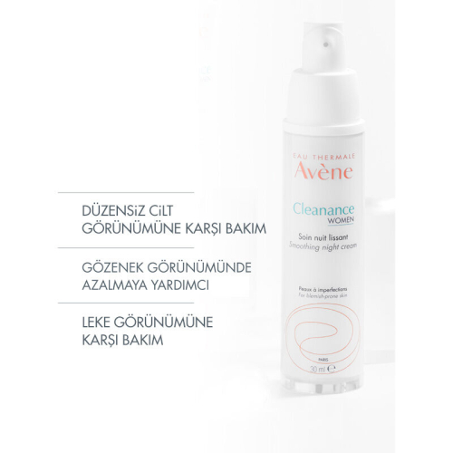 Avene Cleanance Woman Düzensiz Ciltler İçin Gece Bakım Kremi 30 ml - 5