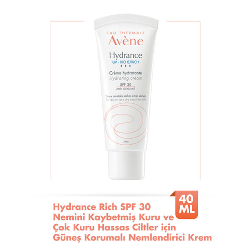 Avene Hydrance Rich SPF 30 Kuru Ciltler için Güneş Korumalı Nemlendirici Krem 40 ml - 2