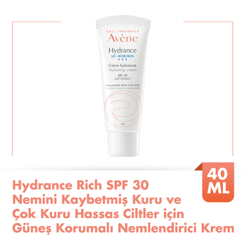 Avene Hydrance Rich SPF 30 Kuru Ciltler için Güneş Korumalı Nemlendirici Krem 40 ml - 2