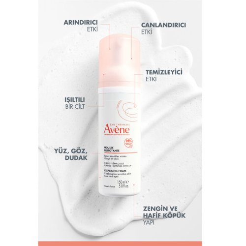 Avene Normal Karma ve Hassas Ciltler için Temizleme Köpüğü 150 ml - 3