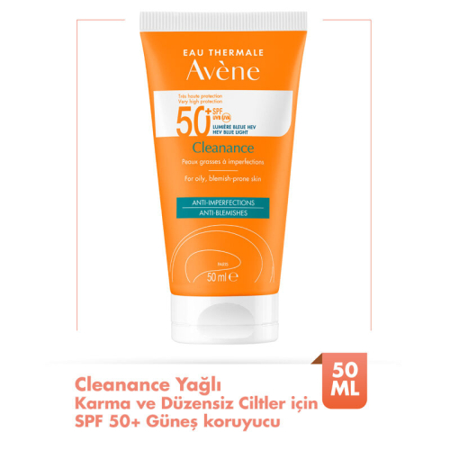 Avene Solaire Cleanance SPF 50+ Yağlı Ciltler için Güneş Koruyucu 50 ml - 2