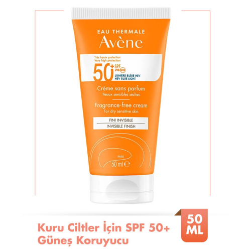 Avene Cream SPF 50+ Kuru Ciltler için Güneş Kremi 50 ml - 3