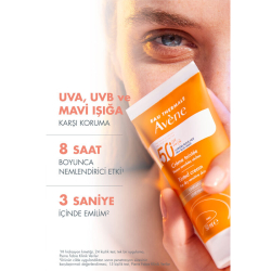 Avene Cream SPF 50+ Kuru Ciltler için Renkli Güneş Kremi 50 ml - 5