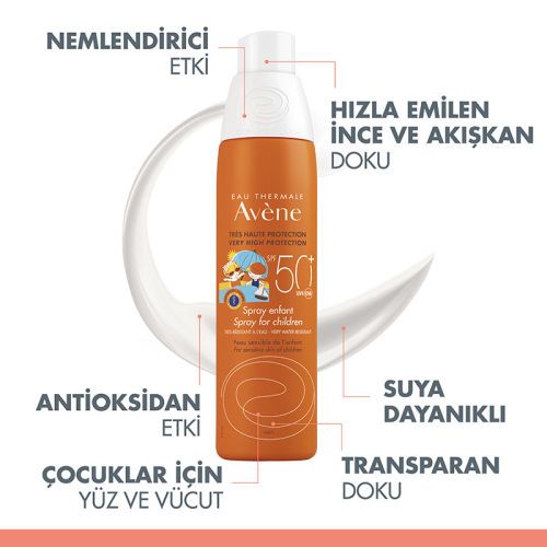 Avene Çocuk Sprey Güneş Kremi SPF 50+ 200 ml - 4
