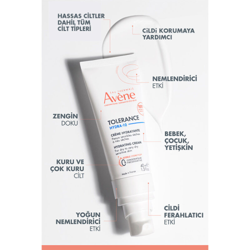 Avene Tolerance Hydra-10 Çok Kuru Hassas Ciltler için Nemlendirici Krem 40 ml - 3
