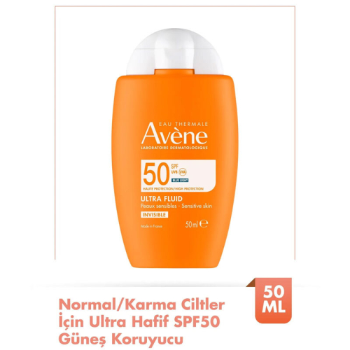 Avene Ultra Fluid Invisible Normal-Karma Ciltler İçin Ultra Akışkan SPF 50 Güneş Kremi 50 ml - 2