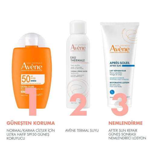Avene Ultra Fluid Invisible Normal-Karma Ciltler İçin Ultra Akışkan SPF 50 Güneş Kremi 50 ml - 6
