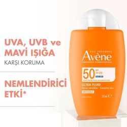 Avene Ultra Fluid Invisible SPF50 Normal ve Karma Ciltler İçin Güneş Kremi 50 ml - 3