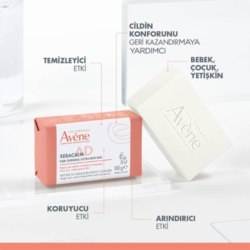 Avene XeraCalm A.D Hassas Ciltler için Yıkama Sabunu 100 gr - 4