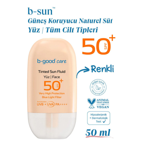 b-good b-sun Spf 50 Tinted Natural Güneş Sütü 50 ml - 3