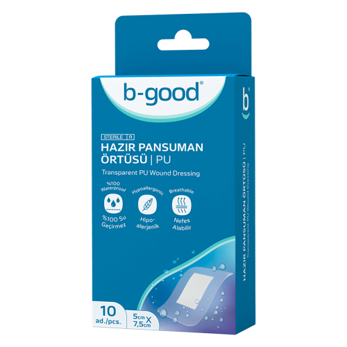 B - Good Hazır Pansuman Örtüsü 5 cm x 7.5 cm 10 Adet - b-good
