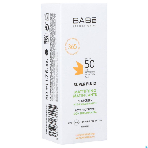 Babe Super Fluid Sunscreen Mattifying SPF50 50 ml - 2